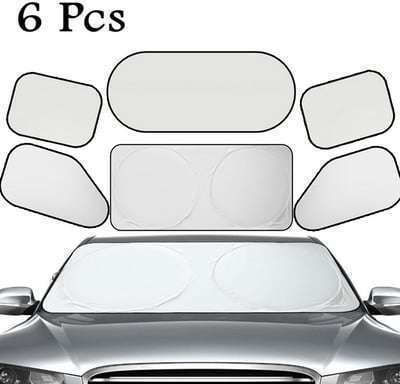Internal Car Windshield Sunshades with Suction Cup 6pcs