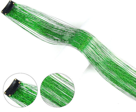 Sparkle Glitter Τουφάκι Extension Clip Τιμή Τουφάκι Green