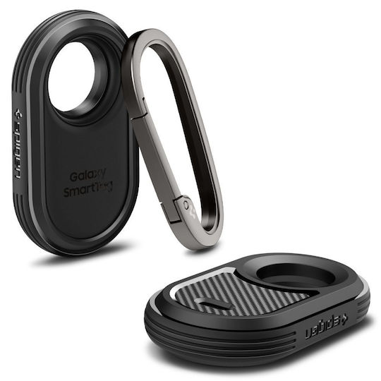 Spigen Rugged Armor Θήκη Μπρελόκ Σιλικόνης για SmartTag2 σε Μαύρο χρώμα