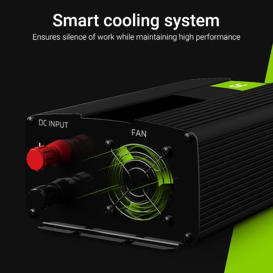 Green Cell Car Inverter 300W to Converter 12V DC in 230V AC with 1xUSB
