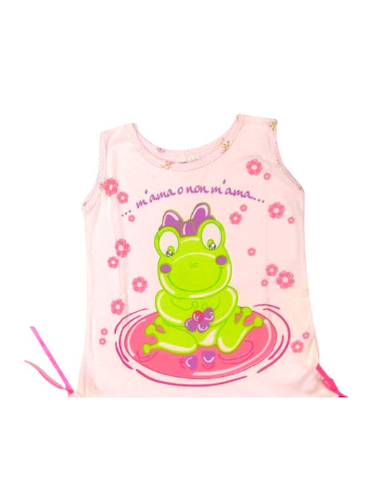 Baby Train Pajama Nightgown Frog Pink