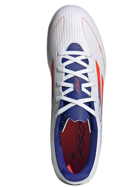 adidas F50 Club Football Shoes Hall Cloud White / Solar Red / Lucid Blue
