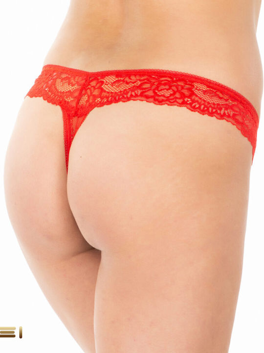 MEI Women's Slip with Lace Red