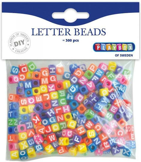 Set 300 Mărgele Colorate cu Litere Playbox