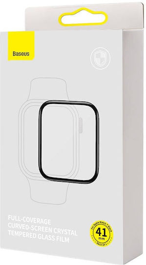 Baseus Curved Glass Protector Vollflächig gehärtetes Glas für das Apple Watch 41mm 1Stück SGWJ010601