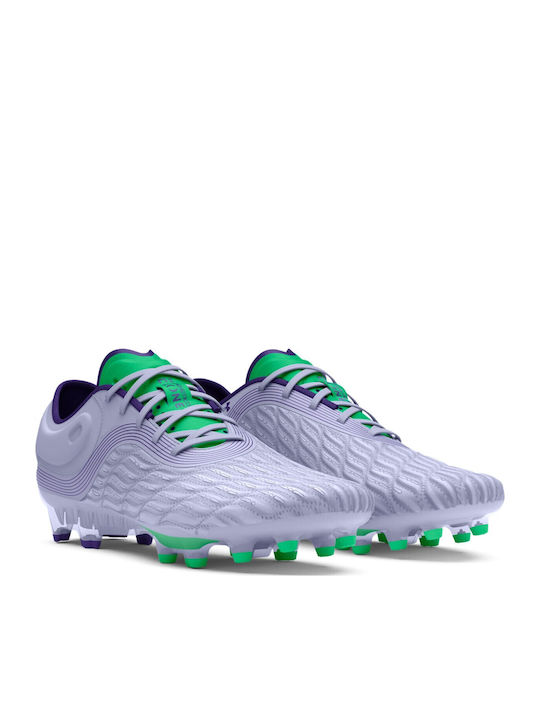 Under Armour Clone Mag Elite 3.0 Ποδοσφαιρικά Παπούτσια με Τάπες FG Μωβ