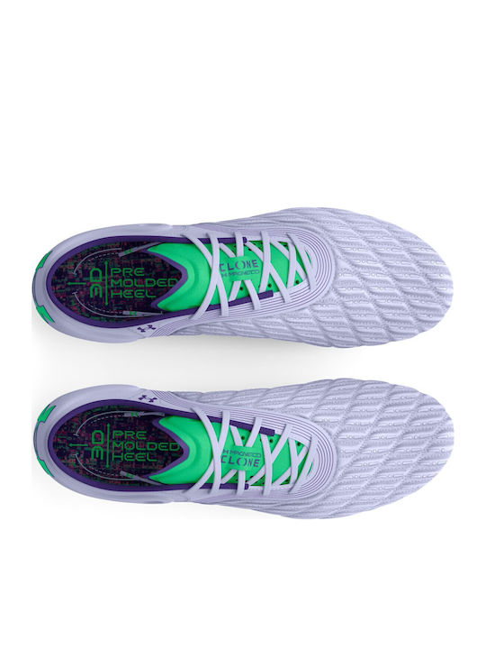 Under Armour Clone Mag Elite 3.0 Ποδοσφαιρικά Παπούτσια με Τάπες FG Μωβ