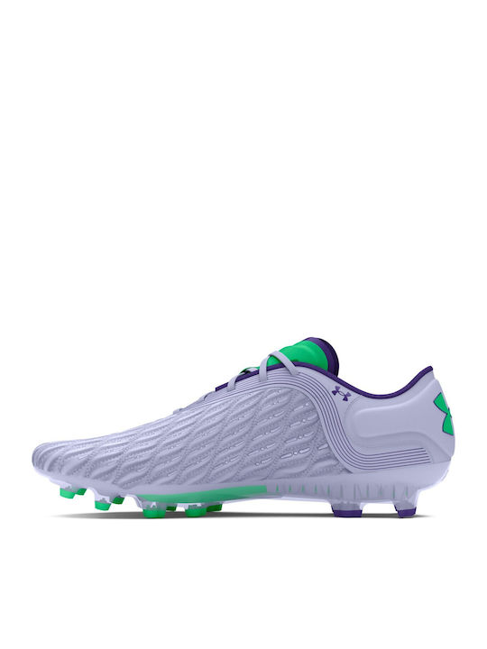 Under Armour Clone Mag Elite 3.0 Ποδοσφαιρικά Παπούτσια με Τάπες FG Μωβ