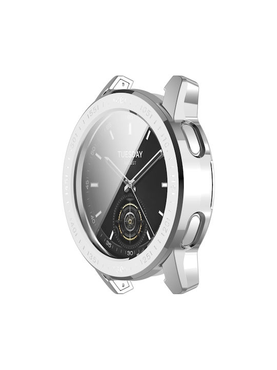 Watch Θήκη Σιλικόνης σε Ασημί χρώμα για το Xiaomi Watch S3 Watch Θήκη Σιλικόνης σε Ασημί χρώμα για το Xiaomi Watch S3