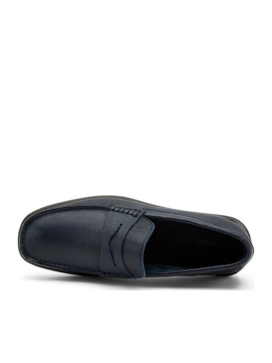 Δερμάτινα Ανδρικά Loafers σε Μπλε Χρώμα