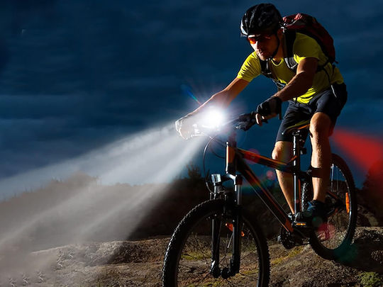 Bicycle Light Set Zola Front Rear Usb Ip65 Usb Type-c Cable Square Pattern 6 Lighting Modes