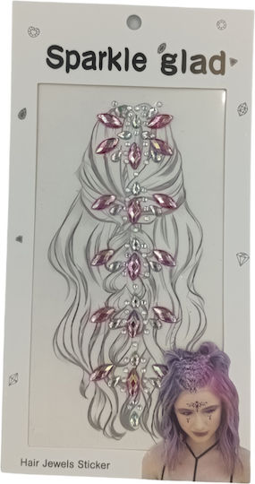 Haar Strass Aufkleber 4 Designs
