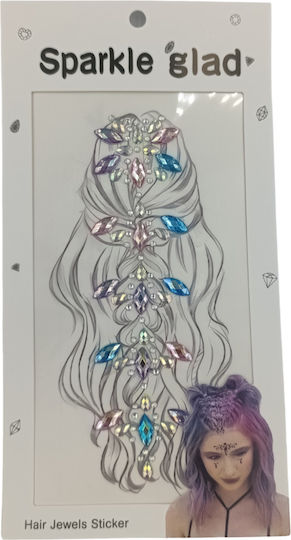 Haar Strass Aufkleber 4 Designs