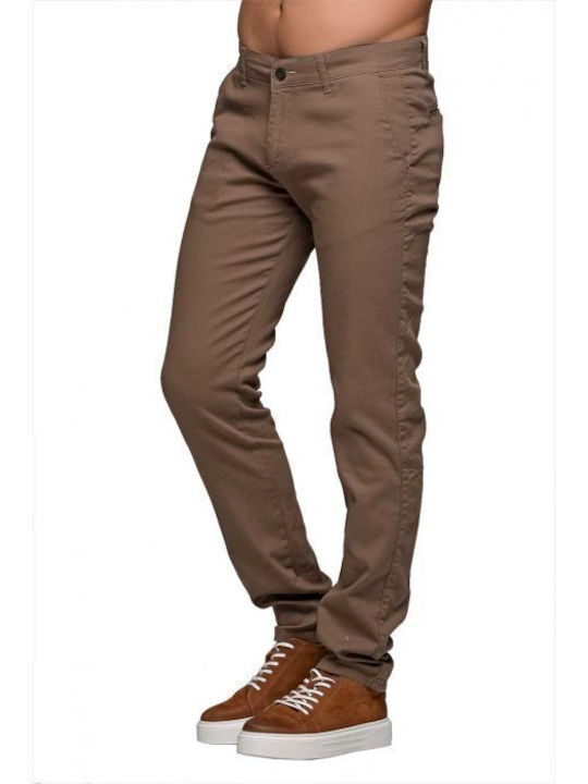 Ben Tailor Men's Trousers Chino Elastic Brown