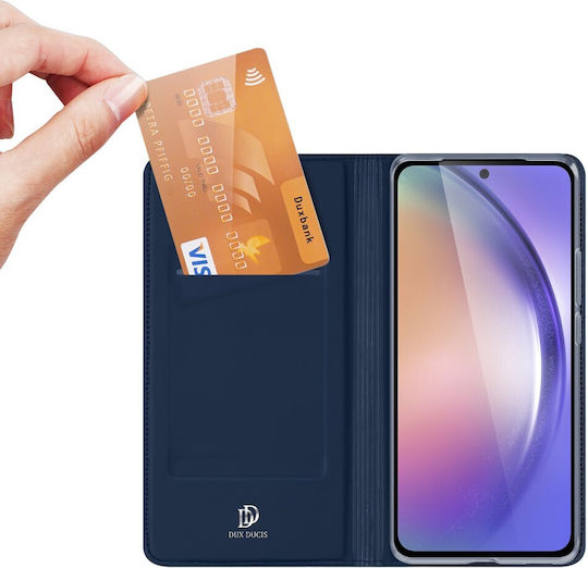 Dux Ducis Skin Pro Smooth Buchen Sie Leder Blau (Samsung Galaxy A55)