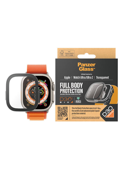PanzerGlass Full Face Tempered Glass for the Apple Watch Ultra 49mm 1pcs 3688 Transparent / Black