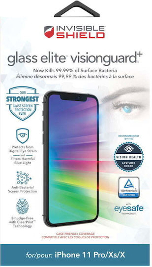 Zagg Invisibleshield Vollkleber Vollflächig gehärtetes Glas (iPhone 11 Pro)
