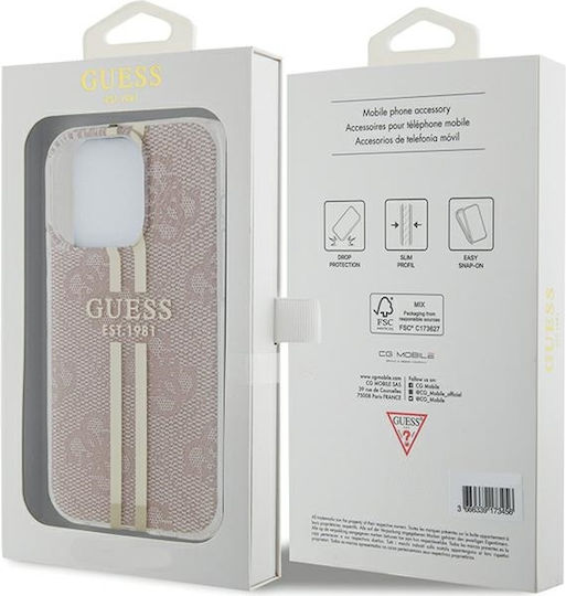 Guess Umschlag Rückseite Kunststoff Gold (iPhone 15 Pro)