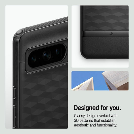 Caseology Caseology Parallax Здрава силиконова калъфка за Google Pixel 8 Pro Матово черен Acs06335