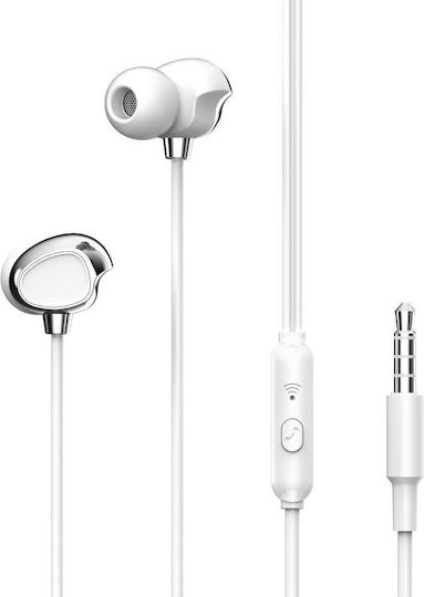 XO Ep53 In-ear Handsfree Ακουστικά με Βύσμα 3.5mm Λευκό