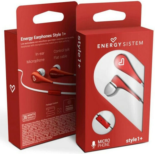 Energy Sistem Earphones Style 1 In-ear Handsfree με Βύσμα 3.5mm Κόκκινο