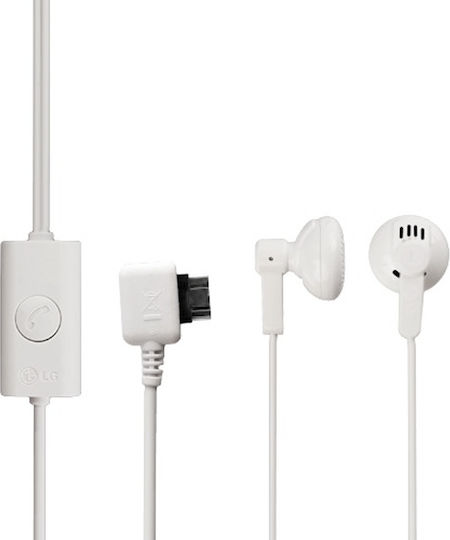 LG SGEY0003737 Earbuds Handsfree Ακουστικά με Βύσμα Micro USB Λευκό