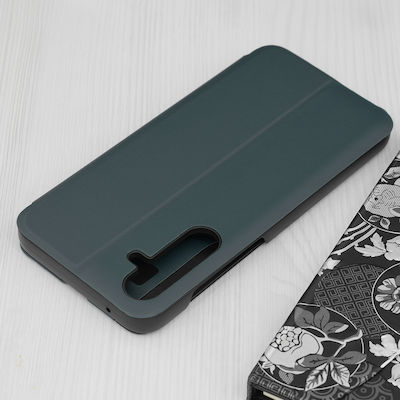 Techsuit EFold Carte Plastic / Piele artificială Magnetic Verde (Galaxy A35 5G)