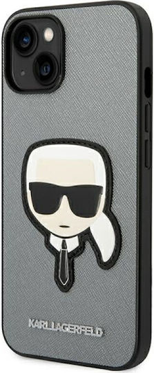 Karl Lagerfeld Back Cover Plastic / Leather / Silicone Gray (iPhone 14 Plus)