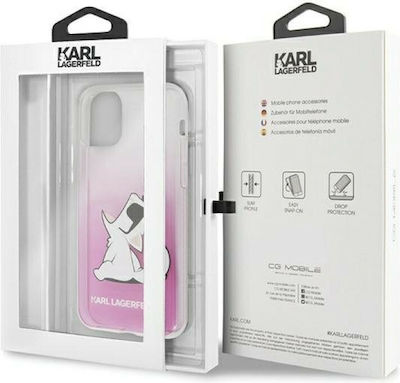 Karl Lagerfeld Choupette Fun Задна корица Силикон Розов (iPhone 12 Pro Max - iPhone 12 Про Макс) KLHCP12LCFNRCP