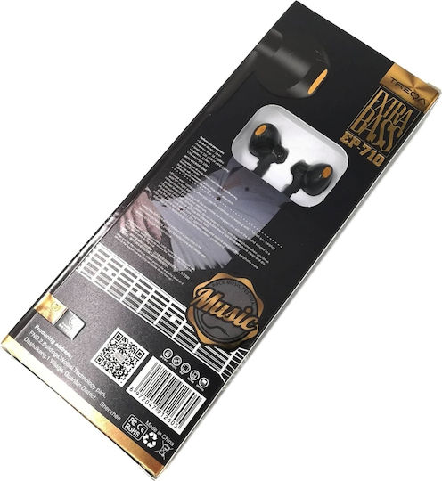 Treqa EP-710 Earbuds Handsfree Headphones with Connector 3.5mm Black