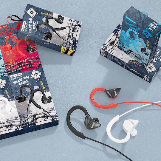 Music Taxi X-603 In-ear Handsfree Headphones with Connector 3.5mm Red