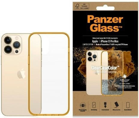 PanzerGlass ClearCase Antibacterial Limited Edition Back Cover Σιλικόνης Tangerine (iPhone 13 Pro Max)