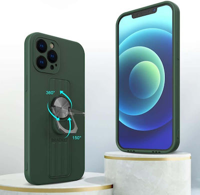 Hurtel Ring Back Cover Σιλικόνης Μαύρο (iPhone 13 mini)