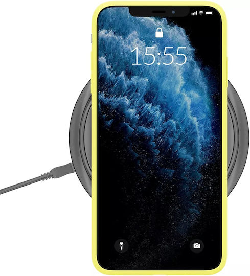 3MK Matt Umschlag Rückseite Silikon 1.2mm Gelb (iPhone 14 Pro Max)