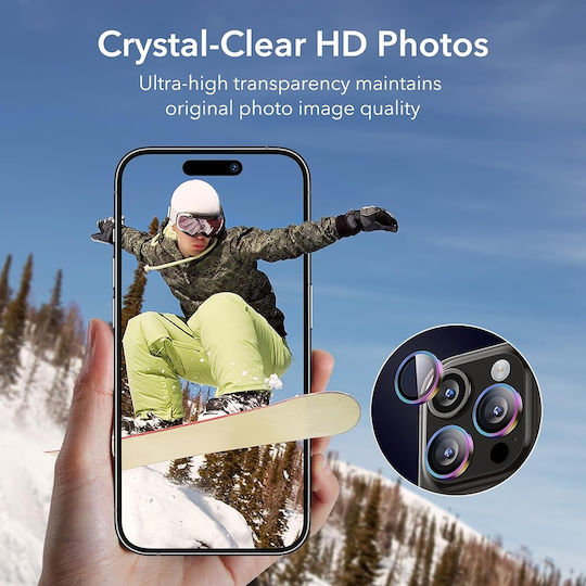 ESR Armorite Camera Protection Tempered Glass Chromatic for the iPhone 15 Pro / 15 Pro Max.