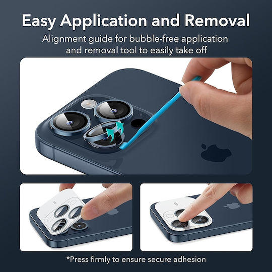 ESR Camera Protection Tempered Glass Blue for the iPhone 15 Pro / 15 Pro Max