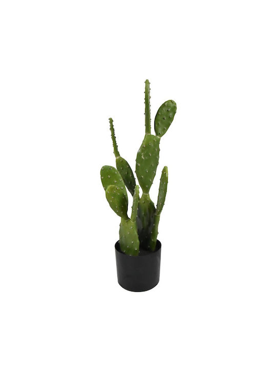 Inart Artificial Plant in Pot Cactus Cactus Green 64cm 1pcs