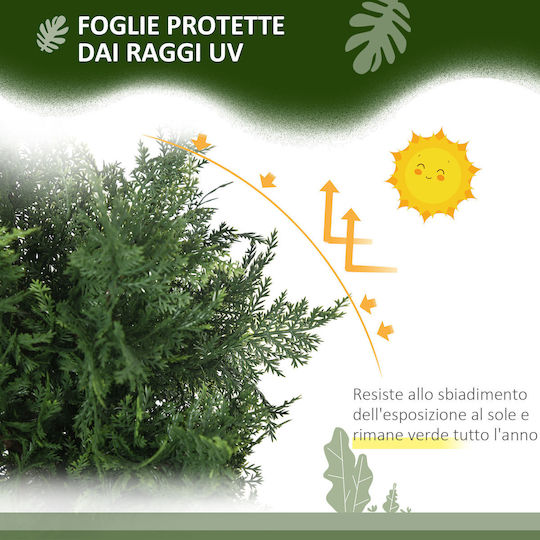 Künstliche Pflanze im Töpfchen Grün 38cm HomCom