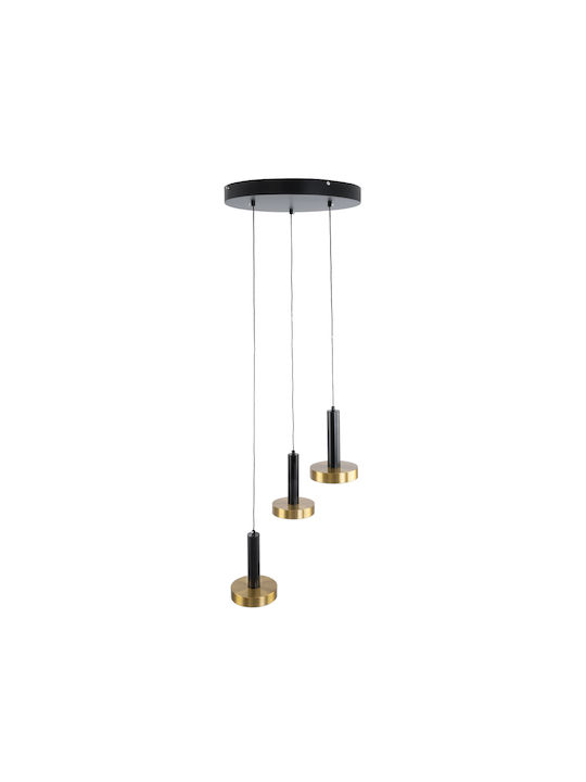 GloboStar ZANE Black LED Pendant Ceiling Light with Warm to Cool White Light 60x20x20cm