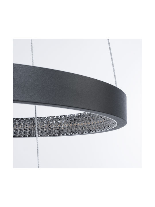 GloboStar Diamond Κρεμαστό Φωτιστικό Μαύρο LED με Ρυθμιζόμενο Λευκό Φως 94.5x68.5εκ.