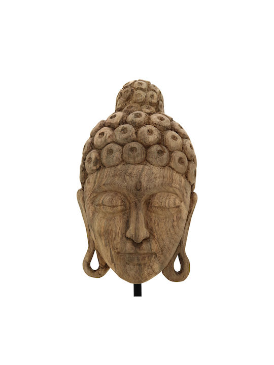 Inart Διακοσμητικός Βούδας από Ξύλο Mask 20x18.5x48.5cm