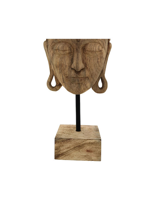 Inart Διακοσμητικός Βούδας από Ξύλο Mask 20x18.5x48.5cm