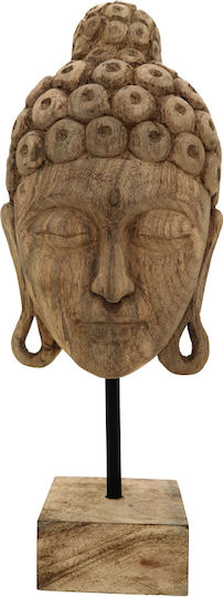 Inart Dekorativer Buddha aus Holz Mask 20x18.5x48.5cm 1Stück