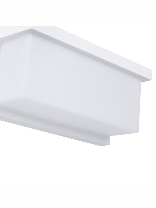 GloboStar Cityscape Επιτοίχια Εξωτερική Πλαφονιέρα LED IP65 18W με Φυσικό Λευκό Φως 23.5x11x10εκ.