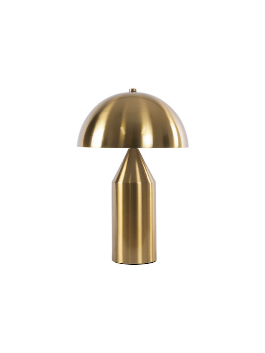 GloboStar Metal Table Lamp for Socket E27 with Gold Shade and Base