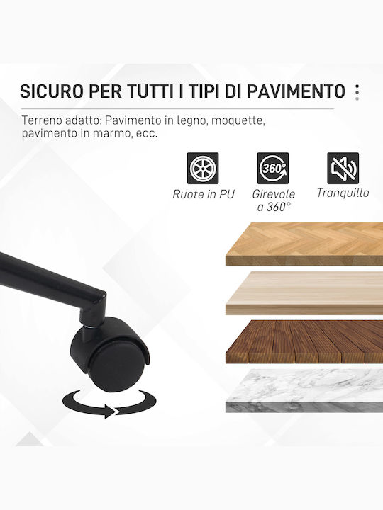 Scaun de Birou Alb HomCom