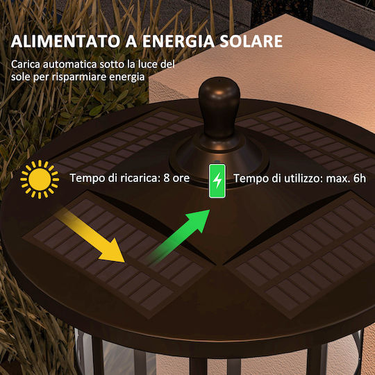 Outsunny Street Solar Light with Photocell IP44