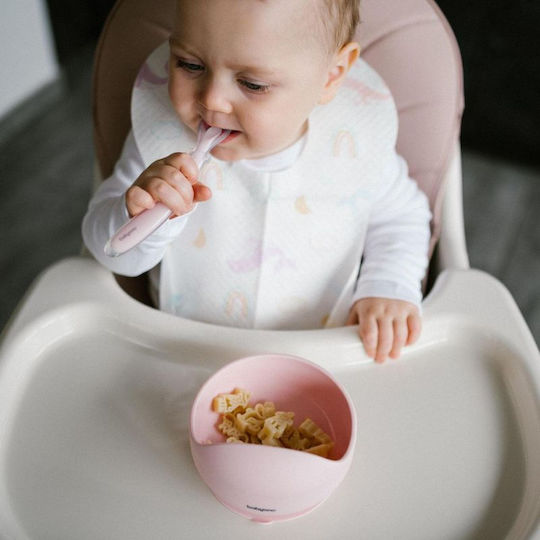Babyono Baby Food Bowl made of Silicone Pink