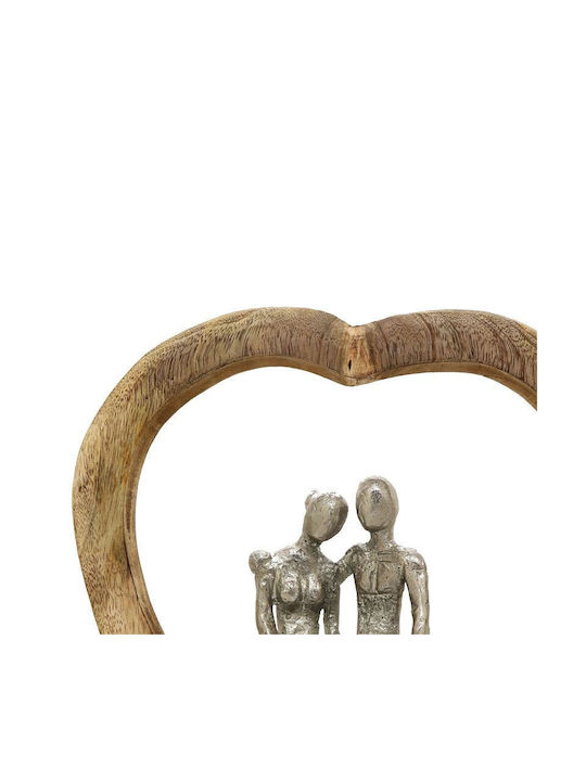Inart Επιτραπέζιο Γούρι Καρδιά Μπεζ 27x36cm