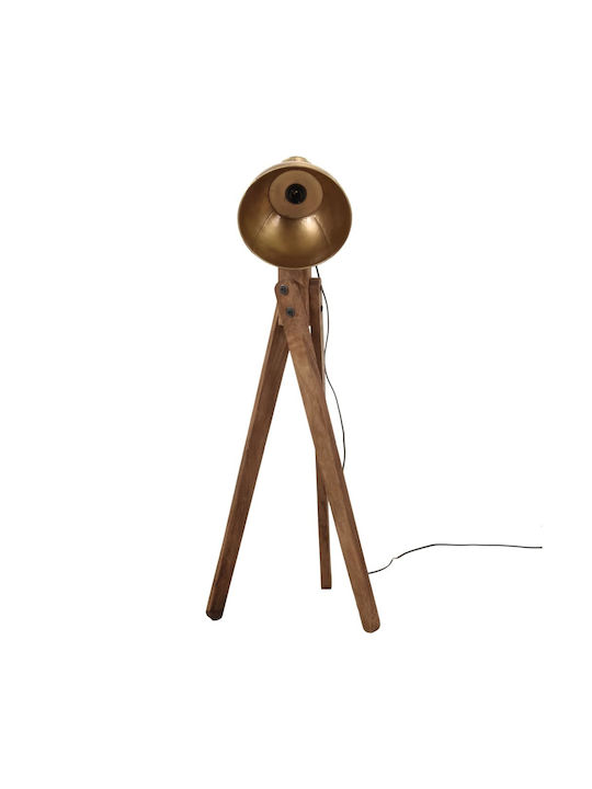 vidaXL Floor Lamp H120xW45cm. with Socket for Bulb E27 Brown